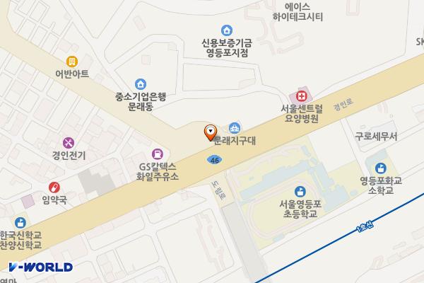 문래1동 위치 지도 — 서울특별시 영등포구 문래동3가 54-12