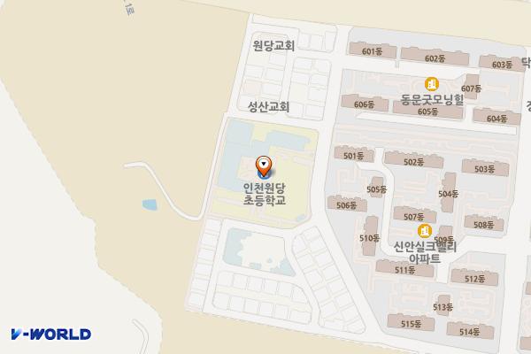 원당초등학교 위치 지도 — 인천광역시 검단구 원당대로820번길 16