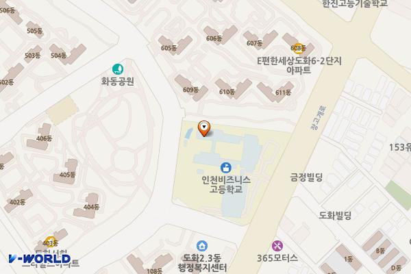 인천비즈니스고등학교 위치 지도 — 인천광역시 미추홀구 장고개로 31