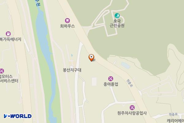 한국상사 위치 지도 — 강원특별자치도 원주시 현충로 99