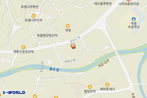 도덕봉가든 위치 지도 — 충청남도 공주시 반포면 동학사1로 159