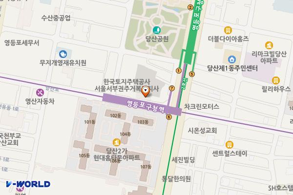 영등포구청역 위치 지도 — 서울특별시 영등포구 당산동3가 370-3