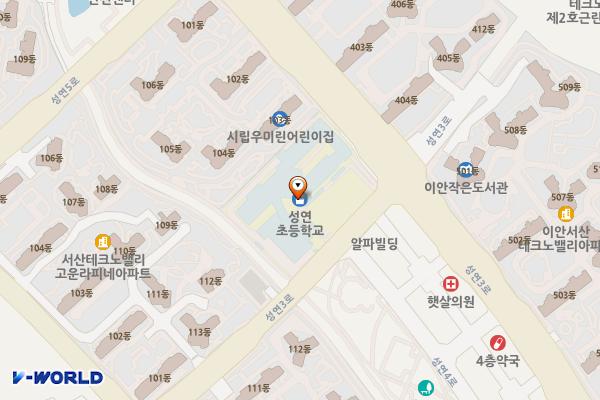 성연초등학교 위치 지도 — 충청남도 서산시 성연면 성연3로 57-10