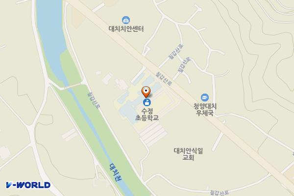 수정초등학교 위치 지도 — 충청남도 청양군 대치면 칠갑산로 514