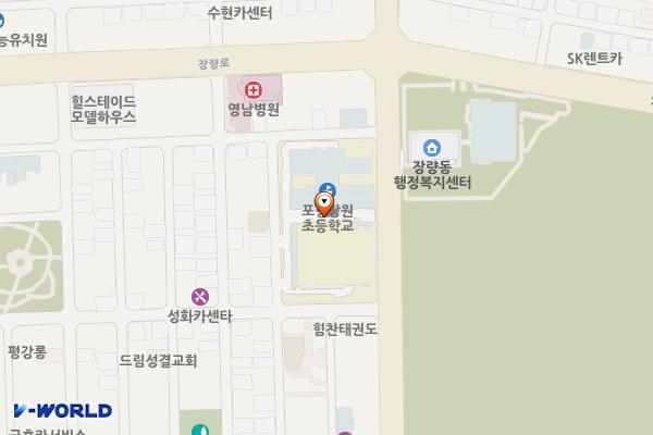 장원초등학교 위치 지도 — 경상북도 포항시 북구 법원로63번길 10