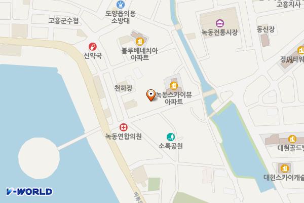 도양공영주차타워 위치 지도 — 전남광주통합특별시 고흥군 도양읍 녹동중앙길 46