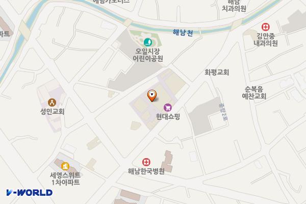 해남읍5일시장 위치 지도 — 전남광주통합특별시 해남군 해남읍 중앙2로 100-1