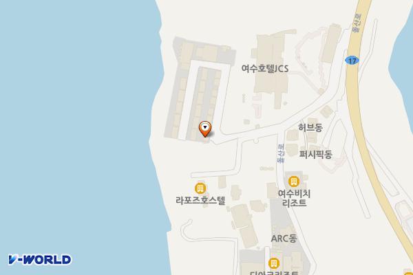비고 리조트 위치 지도 — 전남광주통합특별시 여수시 돌산읍 돌산로 3155-1