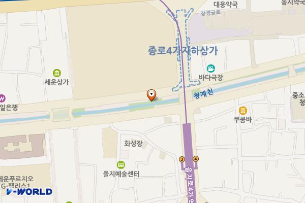 청계3(남) 위치 지도 — 서울특별시 종로구 예지동 140-1