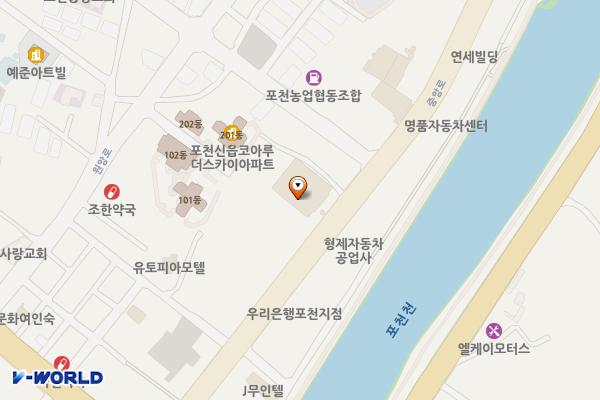 GS수퍼마켓 포천점 위치 지도 — 경기도 포천시 중앙로 165