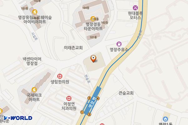 GS수퍼마켓 명장점 위치 지도 — 부산광역시 동래구 반송로 291
