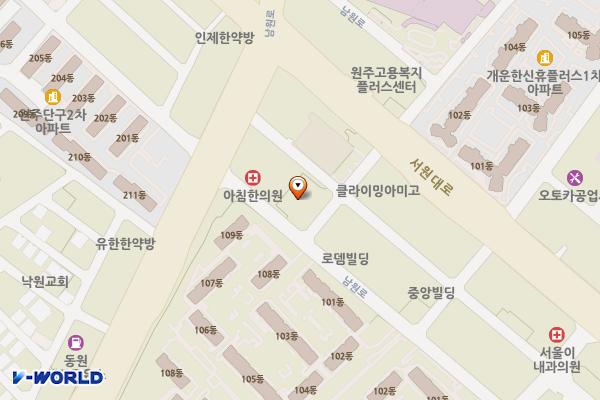GS수퍼마켓 원주점 위치 지도 — 강원특별자치도 원주시 남원로534번길 10