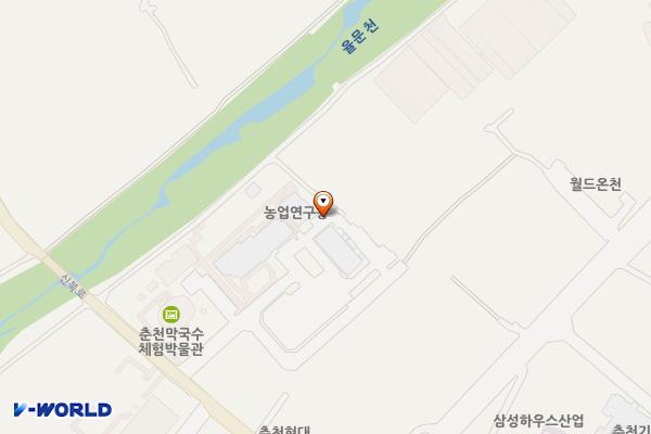 춘천시 농업기술센터 위치 지도 — 강원특별자치도 춘천시 신북읍 신북로 262