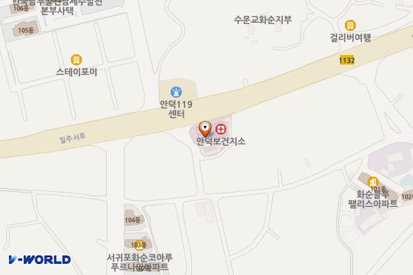 서귀포서부보건소 안덕보건지소 위치 지도 — 제주특별자치도 서귀포시 안덕면 화순중앙로12번길 30-9