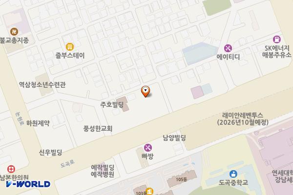 이스타빌오피스텔 위치 지도 — 서울특별시 강남구 도곡로 225