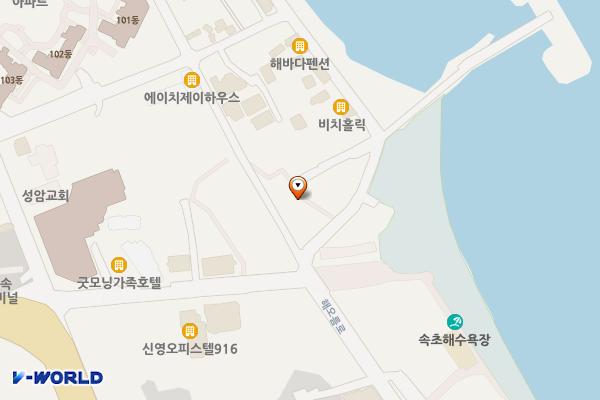 속초해변주차장 위치 지도 — 강원특별자치도 속초시 조양동 1449-3
