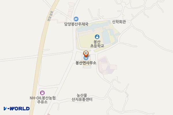 (담양군)봉산면사무소 위치 지도 — 전남광주통합특별시 담양군 봉산면 신학길 30-5