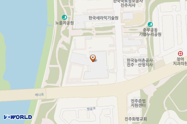 한국세라믹기술원 위치 지도 — 경상남도 진주시 소호로 101