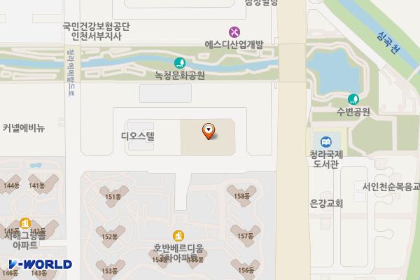 와마트 청라점 위치 지도 — 인천광역시 서해구 청라에메랄드로76번길 21