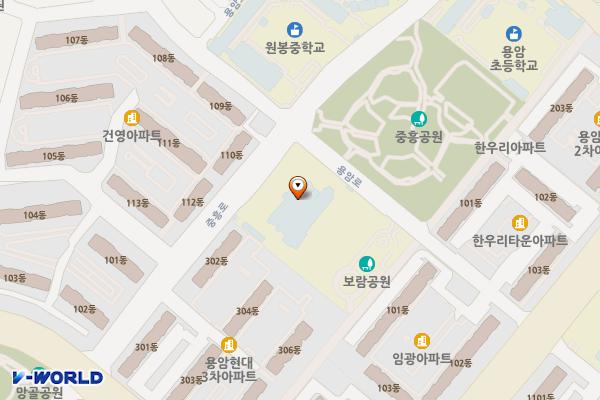 청주시립도서관(금빛도서관) 위치 지도 — 충청북도 청주시 상당구 용암로 55