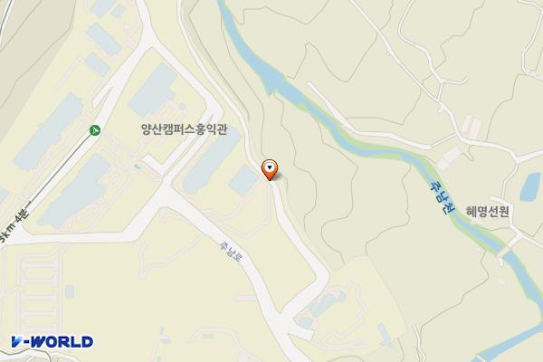 영산대학교 양산캠퍼스 위치 지도 — 경상남도 양산시 주남로 288