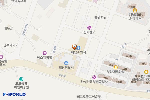해남소방서 위치 지도 — 전남광주통합특별시 해남군 해남읍 교육청길 82