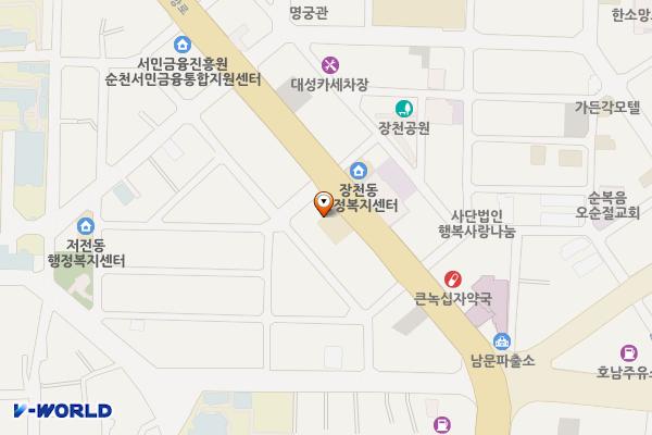 순천소방서(저전센터) 위치 지도 — 전남광주통합특별시 순천시 중앙로 19