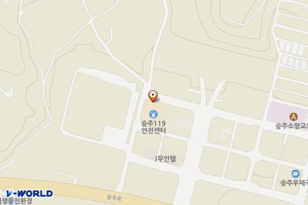 순천소방서(승주센터) 위치 지도 — 전남광주통합특별시 순천시 승주읍 승평길 19-17