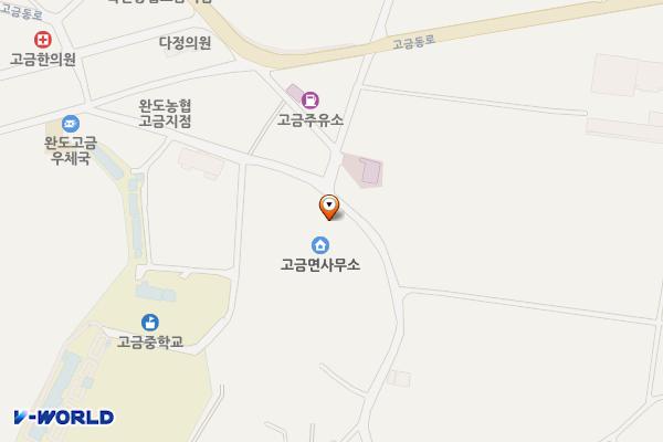 완도군청 고금면사무소 위치 지도 — 전남광주통합특별시 완도군 고금면 농상도남길 24
