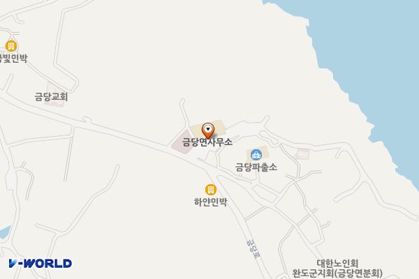 완도군청 금당면사무소 위치 지도 — 전남광주통합특별시 완도군 금당면 금당로 50-1