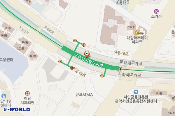 구로디지털단지역 위치 지도 — 서울특별시 구로구 구로동 810-3