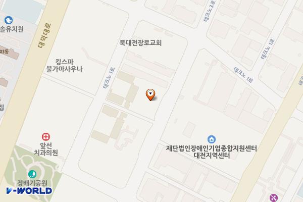 디티비안더블유오피스텔 위치 지도 — 대전광역시 유성구 테크노3로 66