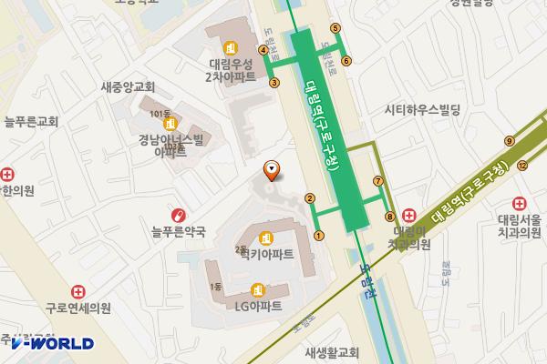 대림노외 위치 지도 — 서울특별시 구로구 구로동 120-3 외 8필지