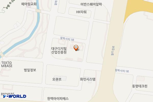 대구시_저소득층 밀집지구 지식산업센터 위치 지도 — 대구광역시 수성구 알파시티1로 160