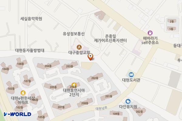 대구시_대현동 행정복지센터 위치 지도 — 대구광역시 북구 대현남로5길 18