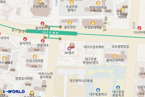 대구시_대구은행 본점 위치 지도 — 대구광역시 수성구 달구벌대로 2310
