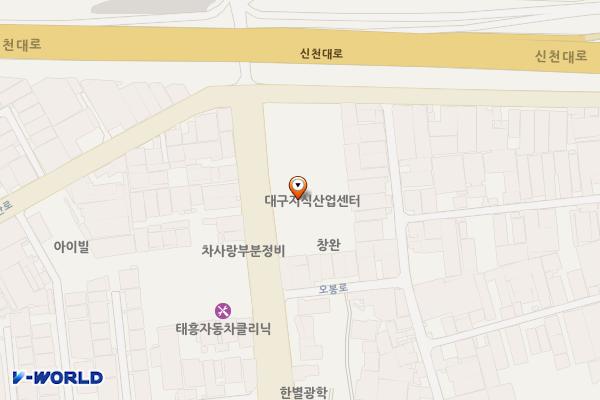 대구시_대구지식산업센터 위치 지도 — 대구광역시 북구 오봉로 164