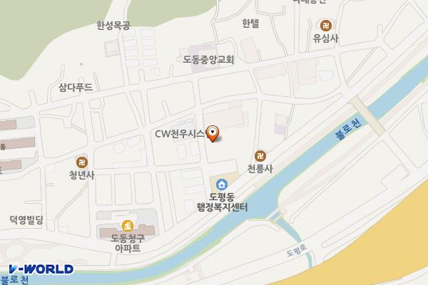 대구시_도평동 공영주차장 위치 지도 — 대구광역시 동구 도동 978-301