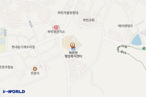 대구시_하빈면사무소 위치 지도 — 대구광역시 달성군 하빈면 하빈로84길 1