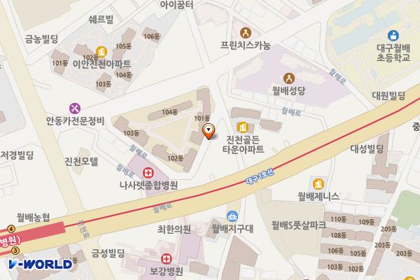 대구시_대구은행 월배지점 위치 지도 — 대구광역시 달서구 월배로 109