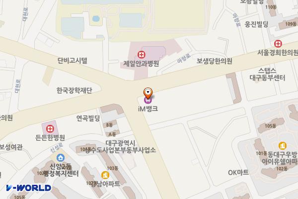 대구시_대구은행 신암동지점 위치 지도 — 대구광역시 동구 아양로 2