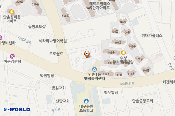 대구시_차량등록사업소 위치 지도 — 대구광역시 수성구 동원로 84