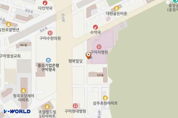 구미차병원 위치 지도 — 경상북도 구미시 신시로10길 12