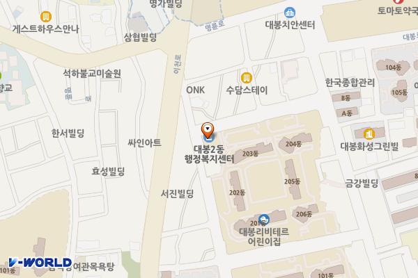 대구시_대봉2동 주민센터 위치 지도 — 대구광역시 중구 대봉로47길 31
