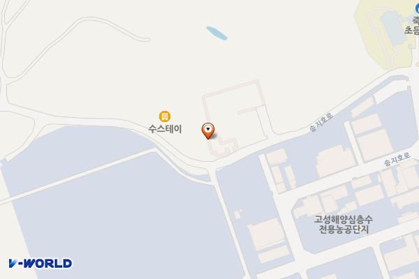 고성 해양심층수 산업지원센터 위치 지도 — 강원특별자치도 고성군 죽왕면 송지호로 42