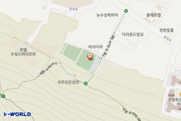 포르쉐 데스티네이션 미성PGA GC 위치 지도 — 대구광역시 수성구 용학로 116-20