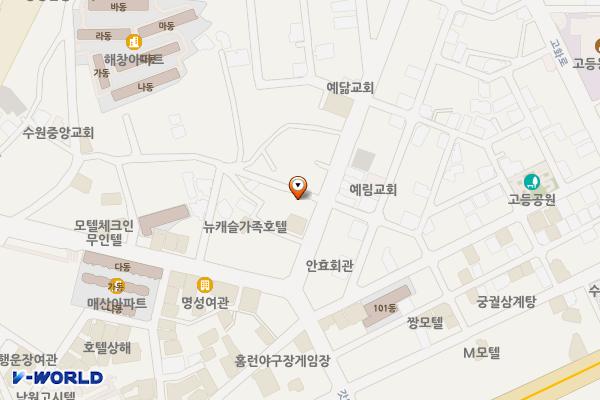 엘리시아 위치 지도 — 경기도 수원시 팔달구 고매로9번길 3