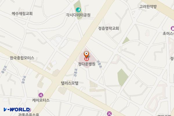 전북 정다운요양병원 위치 지도 — 전북특별자치도 정읍시 관통로 27