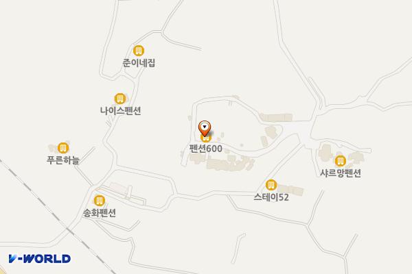 펜션600 위치 지도 — 경상북도 경주시 장골길 61