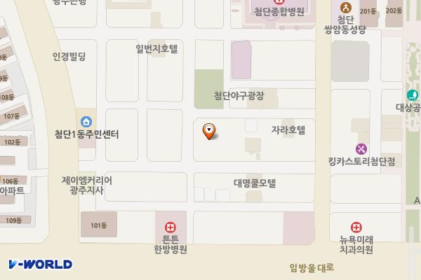 굿모닝보석불가마사우나 위치 지도 — 전남광주통합특별시 광산구 첨단중앙로152번길 31